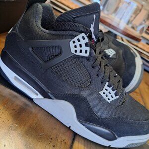 SOLD: Pre owned Jordan Retro 4 Black Canvas